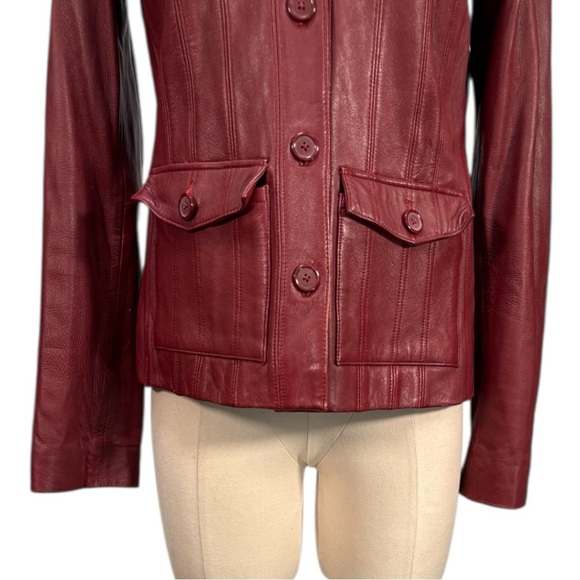 Vintage Mossimo Leather Jacker Size Small - Picture 6 of 10